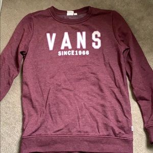 Maroon vans crew neck